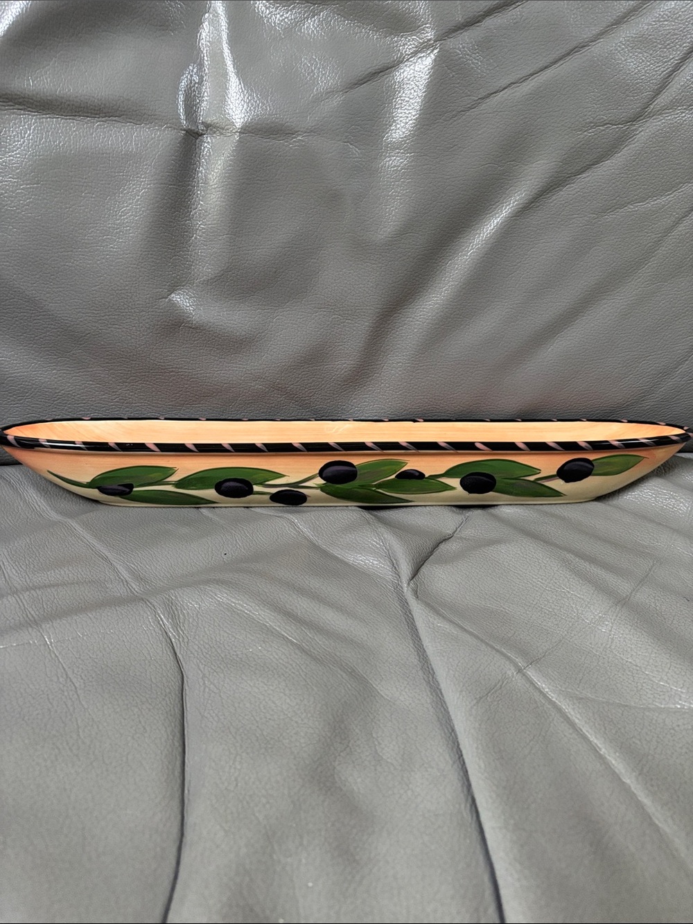 Ceramic Olive boat/serving dish